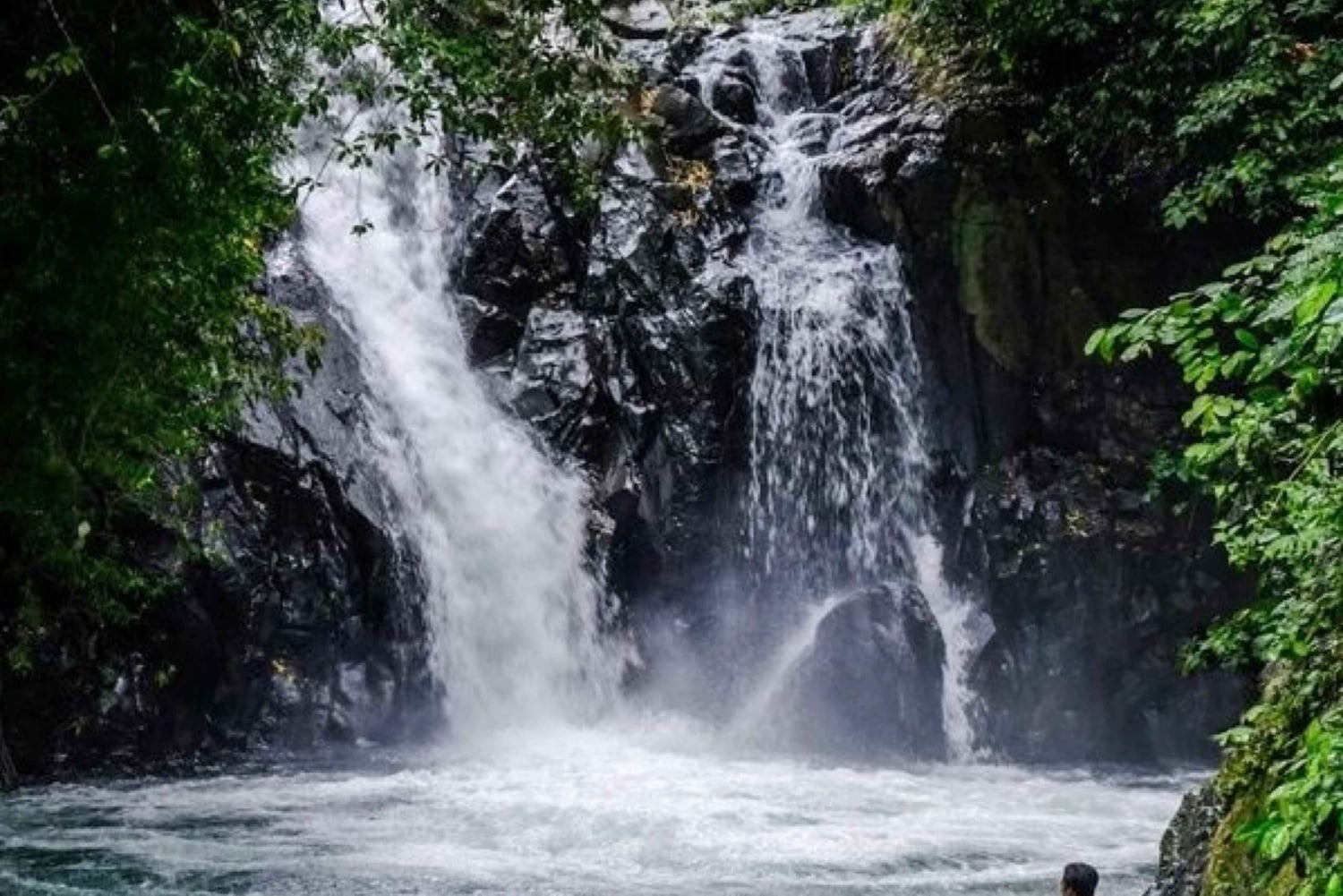 Jumping Sliding at Aling- Aling Waterfall and Handara Gate