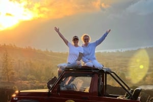 Kintamani: caminhada de jipe ao nascer do sol com fontes termais naturais