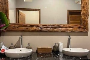 Góra Batur: wycieczka rowerowa po czarnej lawie z naturalnymi gorącymi źródłami