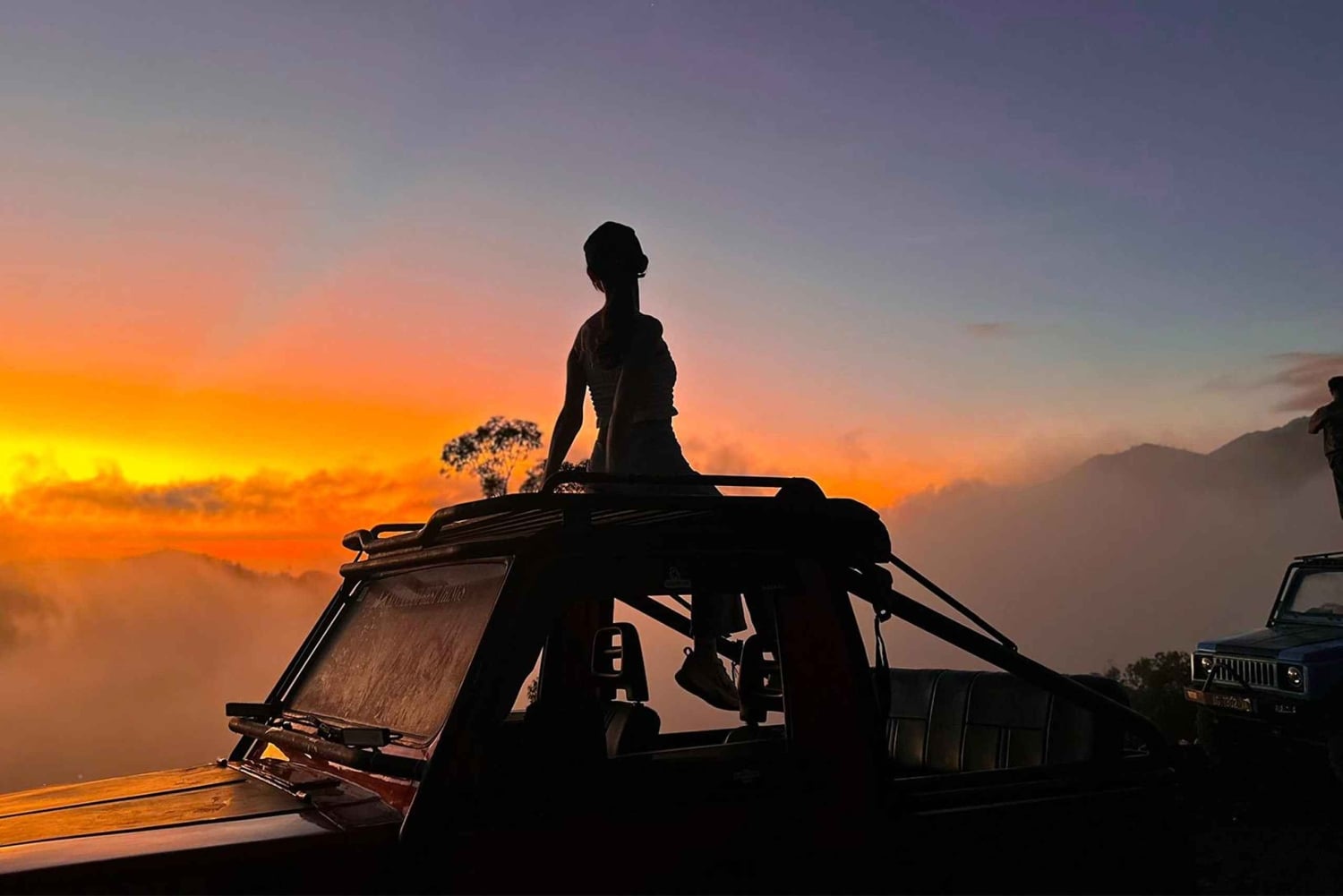 Mont Batur : coucher de soleil et lever de soleil en Jeep 4WD avec photographe