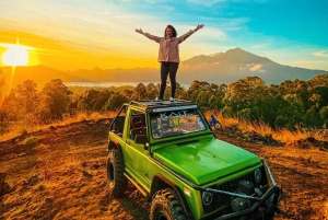 Mount Volcano Bali Jeep Sunrise, sort lava og varm kilde