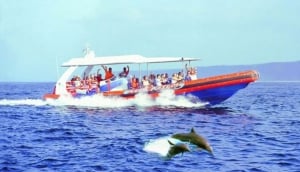 Ocean Rafting to Nusa Lembongan.