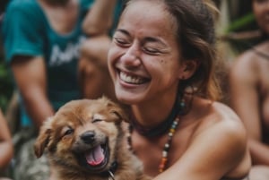 Bali : Cours de yoga pour chiots à Canggu avec boissons rafraîchissantes