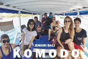 Deling av heldagstur til Komodo for ryggsekkturister med saktegående båt