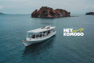 Compartir la excursión a Komodo en 4 puntos con el tradicional barco lento de madera
