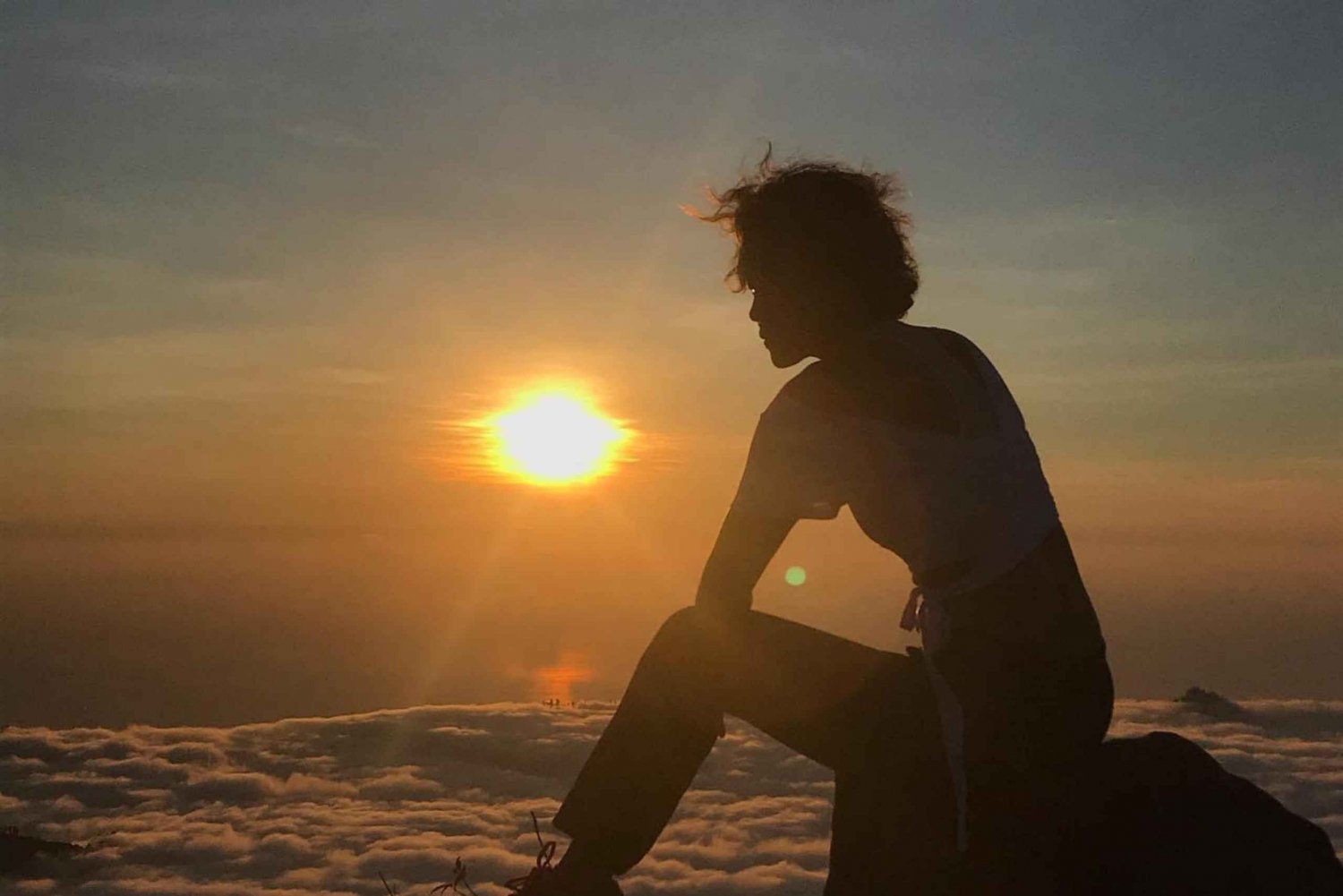 Trekking ved solnedgang på Mount Batur
