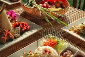 Traditionell balinesisk autentisk matlagningskurs och marknadstur