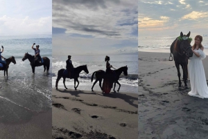 Ubud: 1 times ridetur på stranden med transfer