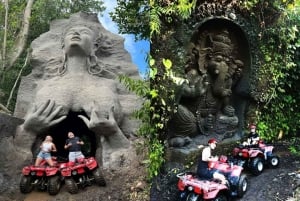Ubud: ATV Quad Bike gennem flod, rismarker og vandfald