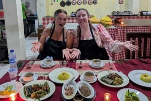 Ubud: balilainen ruoanlaittokurssi, riisipelto- ja markkinakierros