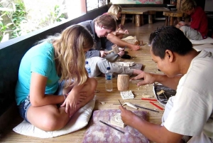 Ubud: Balinese Wood Carving Class & Rice Terrace Experience