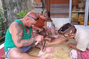 Ubud: Balinese Wood Carving Class & Rice Terrace Experience