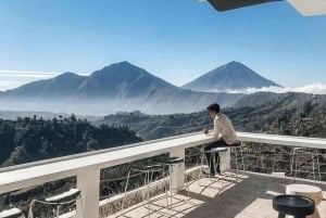 Ubud: Batur Cafe Sunrise, Zip-Line & Cretya Day Club Tour