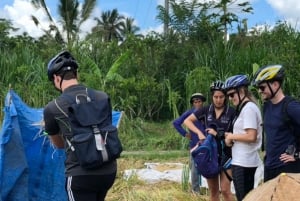 ウブド：火山を下りるサイクリングと棚田訪問をお楽しします