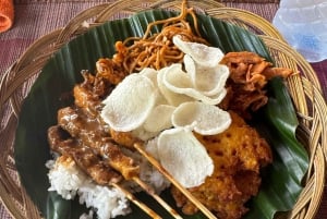 Ubud: Downhill Cycling com vulcão, terraços de arroz e refeição