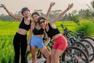 Ubud: Tour in bicicletta dei villaggi locali, del tempio e delle risaie