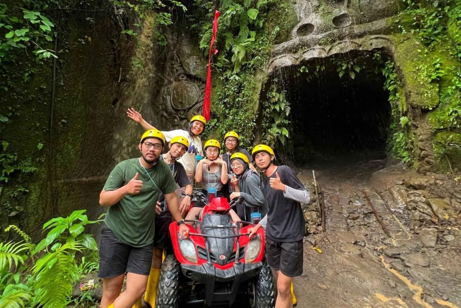 Ubud: Gorilla Cave ATV Quad with Waterfall and Swing Options