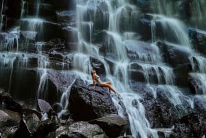Ubud: cascata, templo Tirta Empul, terraço de arroz e baloiço