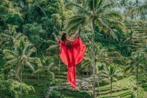 Ubud Kanto Lampo-fossen, risterrasser og Bali Swing-tur