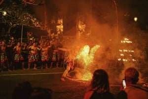 Ubud: Dança do fogo Kecak com transfer e excursão opcional de um dia