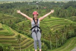 Ubud: river tubing nella grotta e zipline tra le risaie