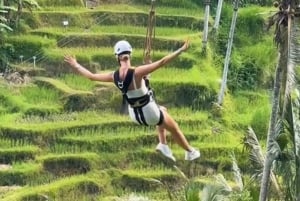 Ubud: river tubing nella grotta e zipline tra le risaie