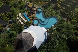 Ubud: Melukat at Griya Taman Beji Waterfall & Cretya DayClub