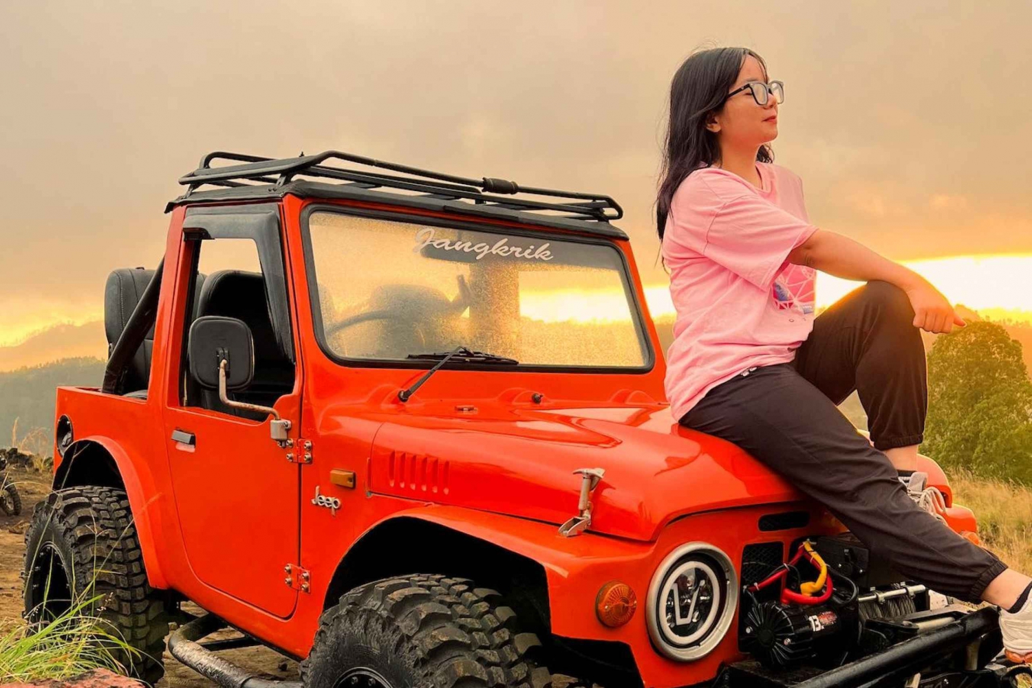 Ubud: Mount Batur Jeep Zonsopgang, Hot Spring op één dag