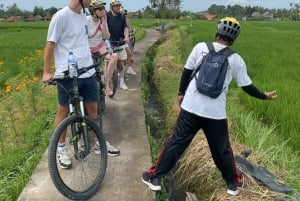 Ubud: PRIVATE E-bike Tour inside Rice Field with meal & pool