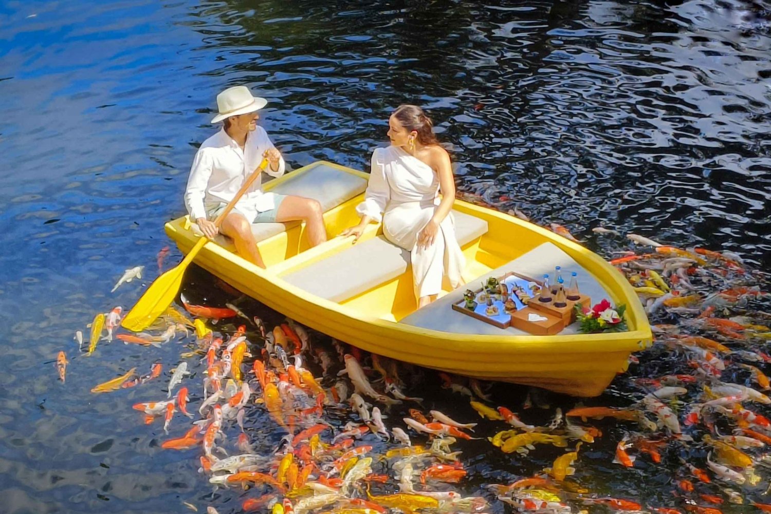 Ubud : Moments photo romantiques sur un bateau
