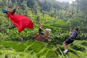 Ubud Zipline Swing SkyBike in Bali Rice Terrace Wycieczka prywatna