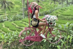 Ubud Zipline Swing SkyBike in Bali Rice Terrace Wycieczka prywatna