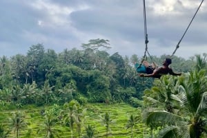 Ubud Zipline Swing SkyBike in Bali Rice Terrace Wycieczka prywatna