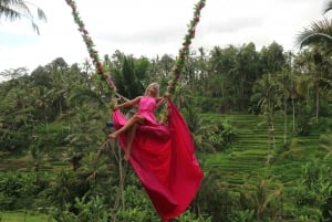 Ubud Zipline Swing SkyBike in Bali Rice Terrace Wycieczka prywatna