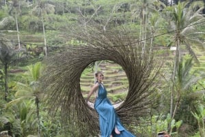 Ubud Zipline Swing SkyBike in Bali Rice Terrace Wycieczka prywatna