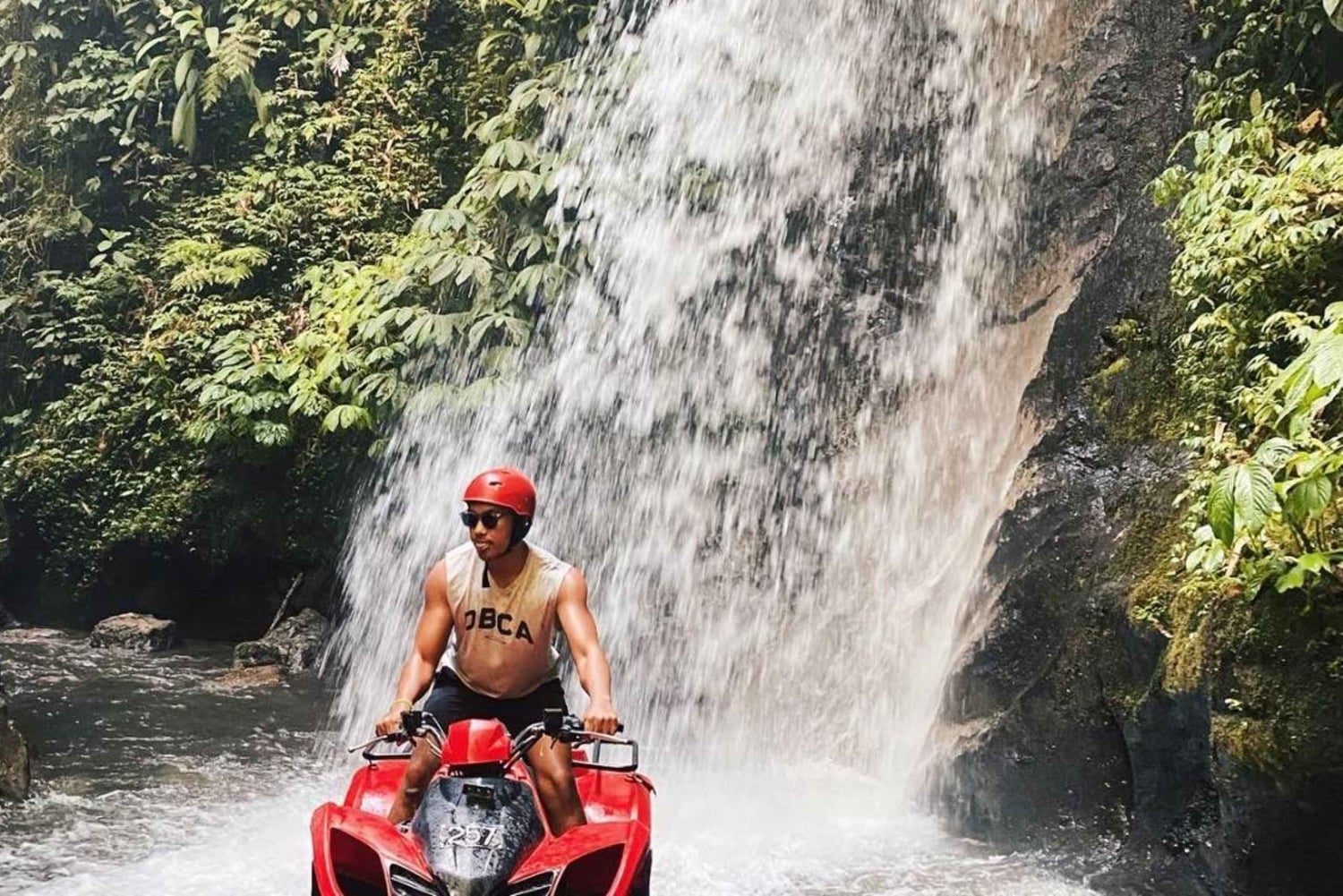 Ubud Temple Run: Jungle ATV Under Waterfall & Tunnel in Bali