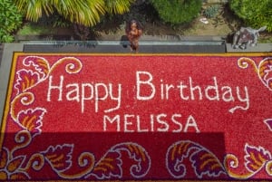 Wanderlust fødselsdagsfoto og -video med drone og redigering