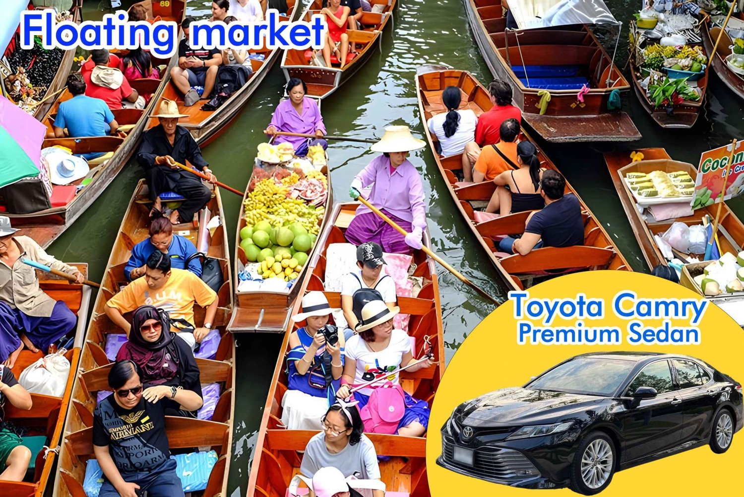 Private Trip: Floating Market & Railway Market