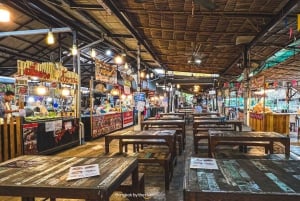 3 horas en barco privado Mercado Flotante de Bangkok en barco plano