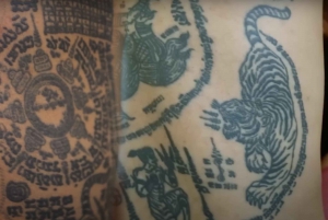 Bangkok: Tatuaggio thailandese Sak Yant al Wat Bang Phra