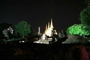 Tour serale dei templi in tuk tuk di Ayutthaya da Bangkok