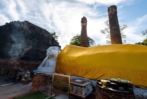 Ayutthayas templer: Dagstur fra Bangkok med bådsejlads i solnedgangen