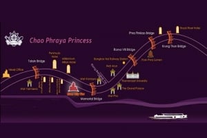 Bangkokissa: Bangkok: Illallisristeily Chao Phraya Princess -joella