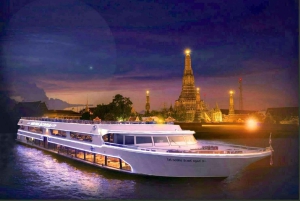 Bangkok : Dîner et spectacles de 2 heures sur la croisière fluviale White Orchid