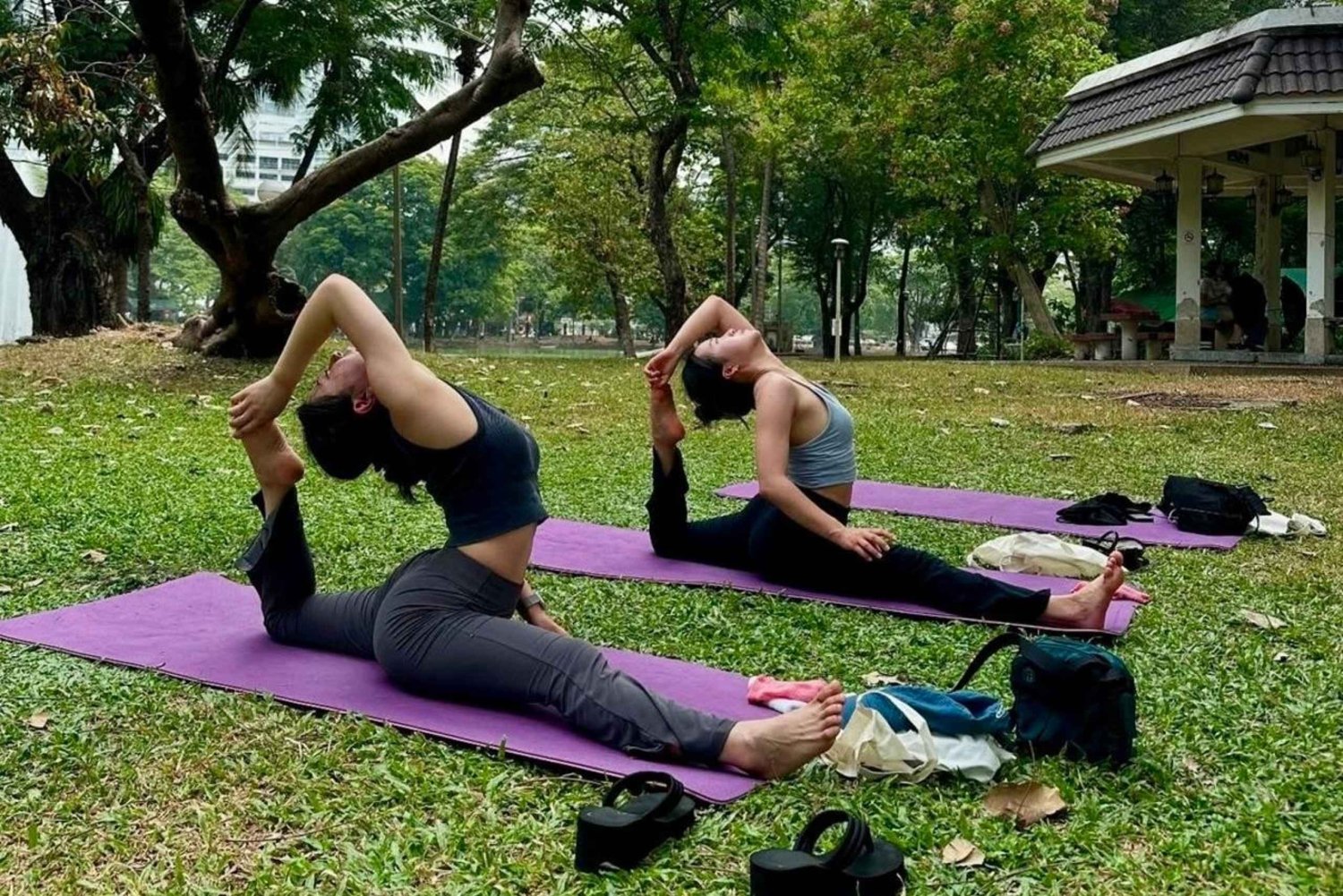 Bangkok: Ochtendyoga voor alle niveaus in Lumphini Park