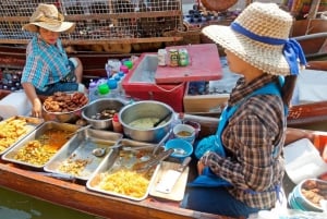 Bangkok : Marché flottant d'Amphawa et marché ferroviaire de Maeklong