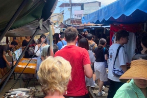 Bangkok : visite privée d'une journée aux marchés flottants et ferroviaires d'Amphawa