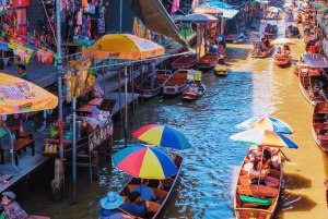Bangkok : visite privée d'une journée aux marchés flottants et ferroviaires d'Amphawa