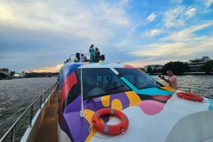 Bangkok: Crucero en barco por el Chao Phraya con bebidas ilimitadas