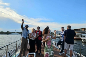 Bangkok: Crucero en barco por el Chao Phraya con bebidas ilimitadas